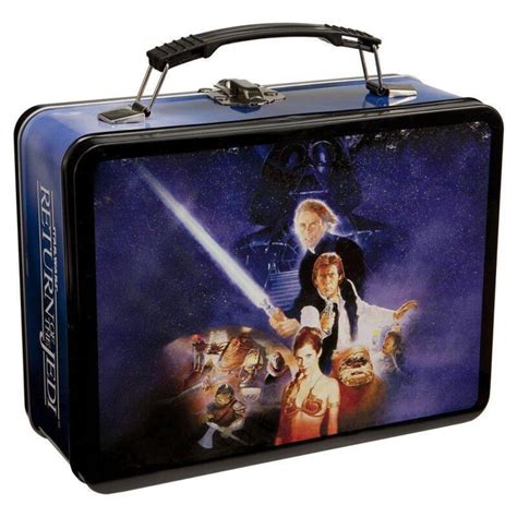 return of the jedi original metal lunch box|star wars metal lunch box.